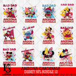 Arizona Cardinals Disney Rad Dad NFL Bundle 12 SVG DXF EPS PNG FILE, Father day File Cut,Digital Download,Instant Download,Disney Svg Files