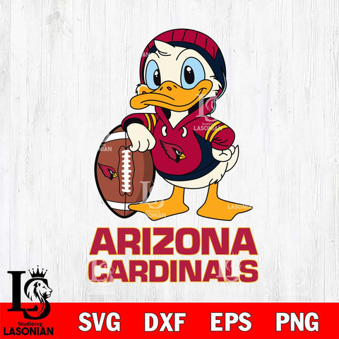 Arizona Cardinals Donald Duck Cool Sport Cricut, NFL SVG DXF EPS PNG FILE, Digital Download,Instant Download, Silhouette