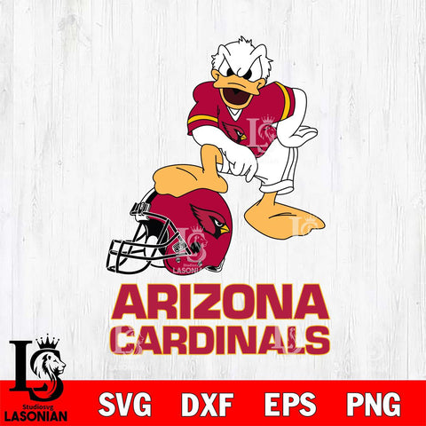 Arizona Cardinals Donald Duck Helmet Cricut, NFL SVG DXF EPS PNG FILE, Digital Download,Instant Download, Silhouette