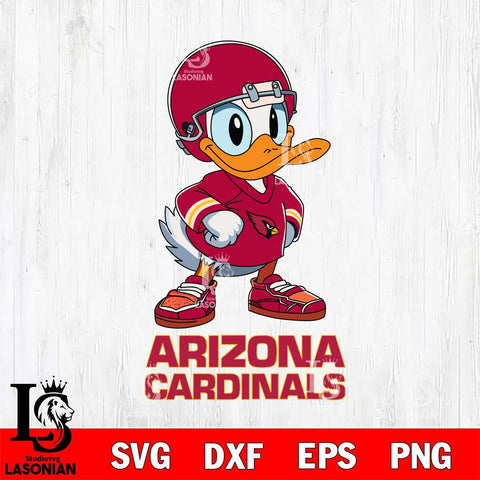 Arizona Cardinals Donald Duck NFL Cricut, NFL SVG DXF EPS PNG FILE, Digital Download,Instant Download, Silhouette