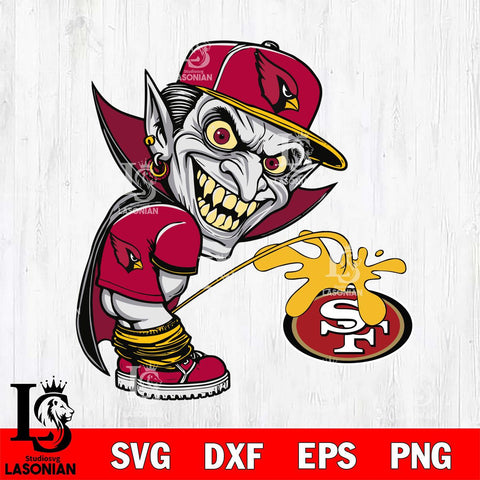 Arizona Cardinals Dracula Piss On San Francisco 49ers Svg Eps Dxf Png File, Digital Download, Instant Download