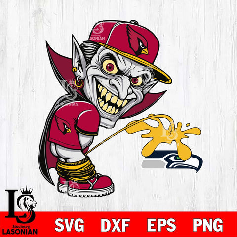 Arizona Cardinals Dracula Piss On Seattle Seahawks Svg Eps Dxf Png File, Digital Download, Instant Download