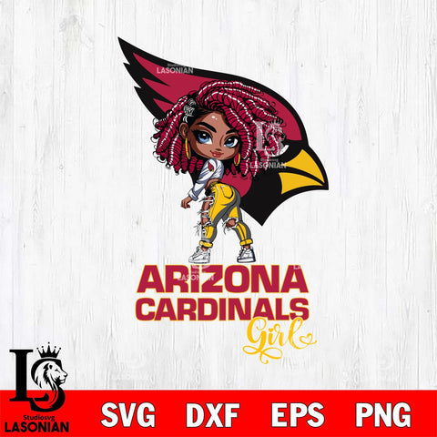 Arizona Cardinals Fan Girl Svg Eps Dxf Png File, Digital Download, Instant Download