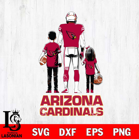 Arizona Cardinals Father And Child Football SVG DXF EPS PNG FILE,NFL SVG, Father day Digital Download,Instant Download, Silhouette