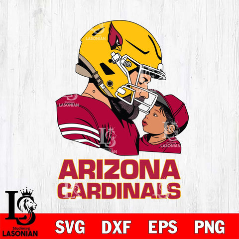 Arizona Cardinals Father And Child Rugby SVG DXF EPS PNG FILE,NFL SVG, Father day Digital Download,Instant Download, Silhouette
