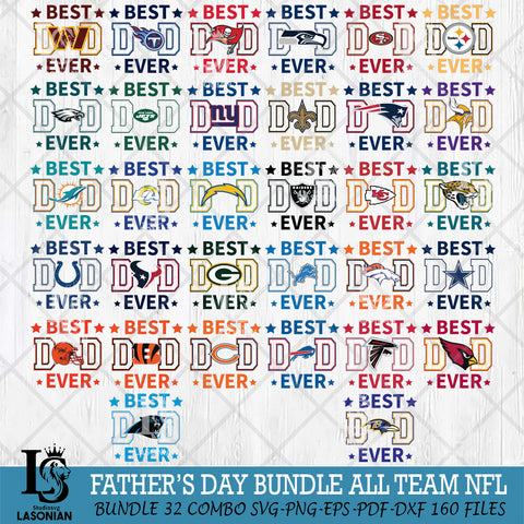 Father Day Best Dad Ever NFL Svg Eps Dxf Png File, Digital Download, Instant Download
