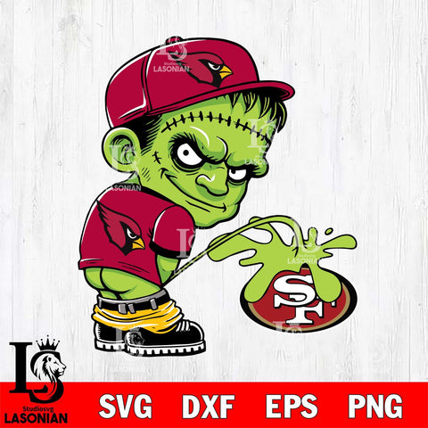 Arizona Cardinals Frankenstein Piss On San Francisco 49ers Svg Eps Dxf Png File, Digital Download, Instant Download