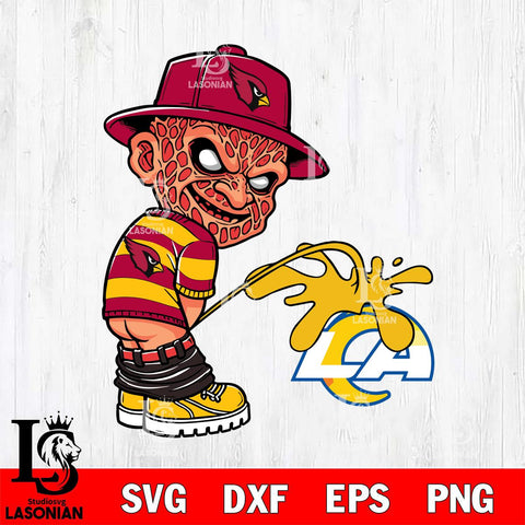 Arizona Cardinals Freddy Krueger Piss On Los Angeles Rams Svg Eps Dxf Png File, Digital Download, Instant Download