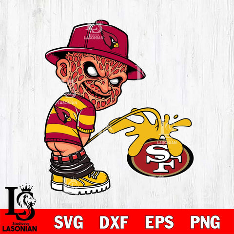 Arizona Cardinals Freddy Krueger Piss On San Francisco 49ers Svg Eps Dxf Png File, Digital Download, Instant Download