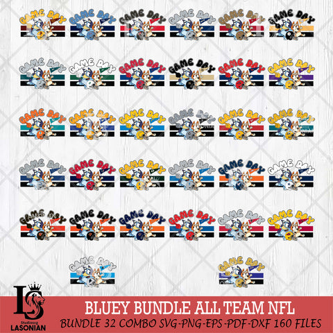 Game Day Bluey NFL NFL Svg Eps Dxf Png File, Digital Download, Instant Download