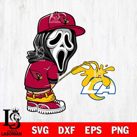Arizona Cardinals Ghostface Piss On Los Angeles Rams Svg Eps Dxf Png File, Digital Download, Instant Download