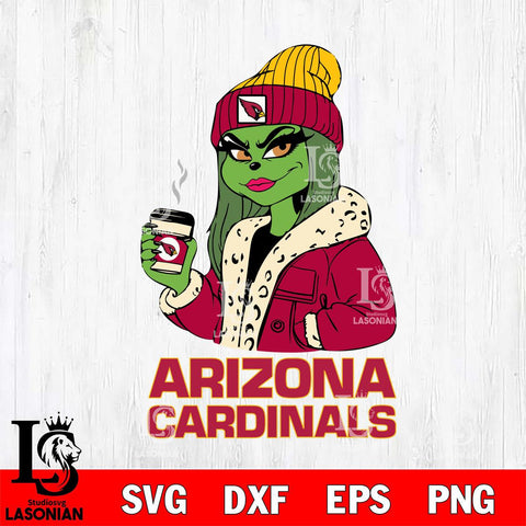 Arizona Cardinals Girls Grinch Bougie Svg Eps Dxf Png File, Digital Download, Instant Download