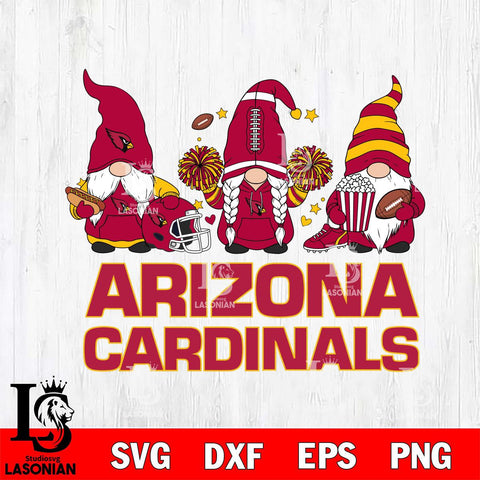 Arizona Cardinals Gnome Fan File Cut, NFL SVG, Digital Download , CHRISTMAS Criucut , Silhouette