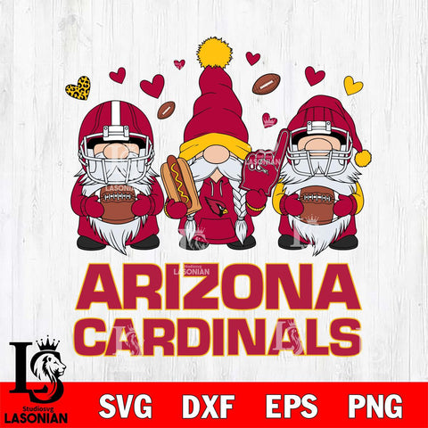 Arizona Cardinals Gnome Rugby File Cut, NFL SVG, Digital Download , CHRISTMAS Criucut , Silhouette