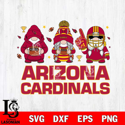 Arizona Cardinals Gnome #1 Football File Cut, NFL SVG, Digital Download , CHRISTMAS Criucut , Silhouette