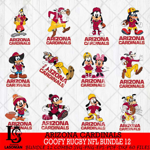 Arizona Cardinals Goofy Rugby NFL Bundle 12 SVG DXF EPS PNG FILE,NFL bundle svg ,Football Digital Download,Instant Download, Silhouette