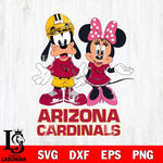 Arizona Cardinals Goofy and Minnie mouse Football SVG DXF EPS PNG FILE,NFL Cricut ,Football Digital Download,Instant Download, Silhouette