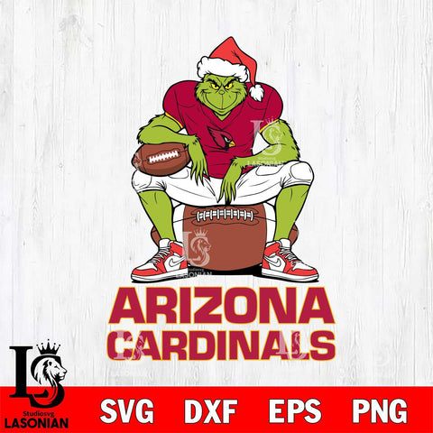 Arizona Cardinals Grinch Ball Christmas File Cut, NFL SVG DXF EPS PNG PDF File, Digital Download , Criucut , Silhouette
