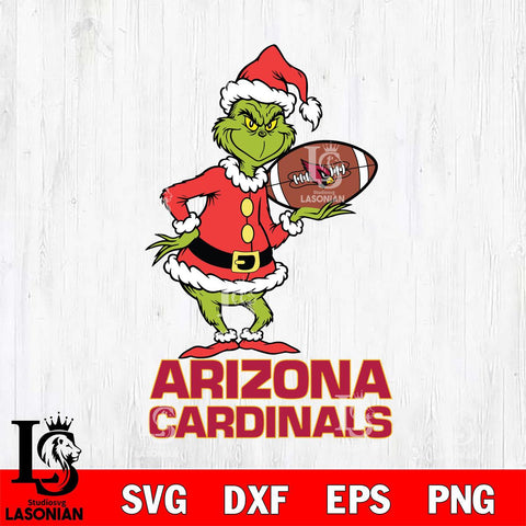 Arizona Cardinals Grinch Christmas File Cut, NFL SVG DXF EPS PNG PDF File, Digital Download , Criucut , Silhouette