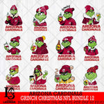 Arizona Cardinals Grinch Christmas NFL Bundle 12 Svg Eps Dxf Png File,Cricut svg files, Digital Download, Instant Download