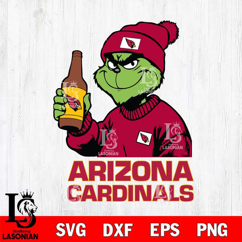 Arizona Cardinals Grinch Drinking Beer Christmas Svg Eps Dxf Png File,Cricut svg files, Digital Download, Instant Download