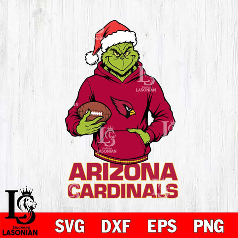 Arizona Cardinals Grinch Football File Cut, NFL SVG DXF EPS PNG PDF File, Digital Download , Criucut , Silhouette