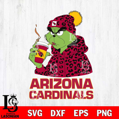 Arizona Cardinals Grinch Leopard Christmas Svg Eps Dxf Png File,Cricut svg files, Digital Download, Instant Download