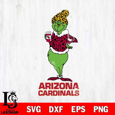 Arizona Cardinals Grinch Leopard Coffee Svg Eps Dxf Png File, Digital Download, Instant Download