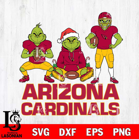 Arizona Cardinals Grinch Player christmas File Cut, NFL SVG DXF EPS PNG PDF File, Digital Download , Criucut , Silhouette