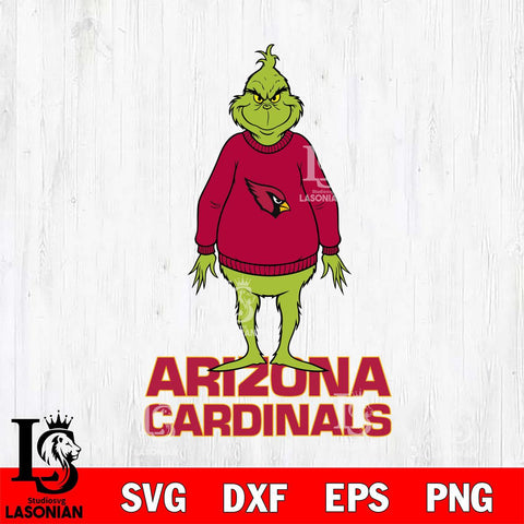 Arizona Cardinals Grinch Rugby christmas File Cut, NFL SVG DXF EPS PNG PDF File, Digital Download , Criucut , Silhouette