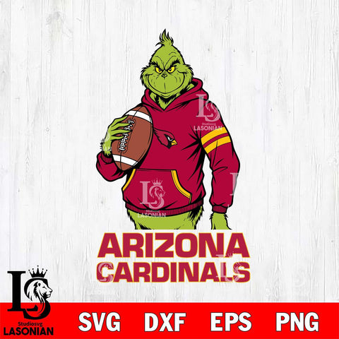 Arizona Cardinals Grinch palyer football File Cut, NFL SVG DXF EPS PNG PDF File, Digital Download , Criucut , Silhouette