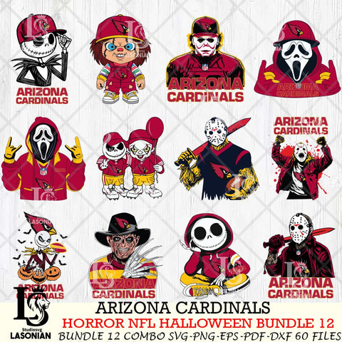 Arizona Cardinals Halloween Bundle 12 SVG Svg Eps Dxf Png File, Bundle NFL svg, Digital Download, Instant Download