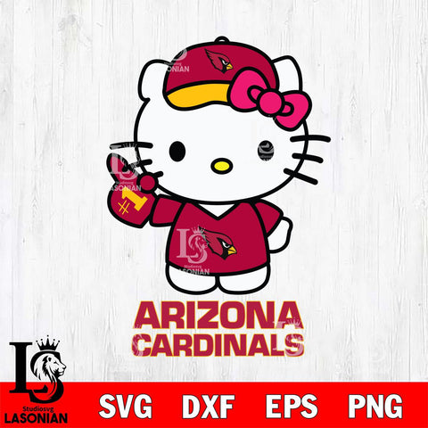 Arizona Cardinals Hello Kitty Best Fan Svg Eps Dxf Png File, Digital Download, Instant Download