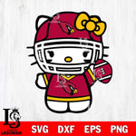 Arizona Cardinals Hello Kitty sport 6 Svg Eps Dxf Png File, Digital Download, Instant Download