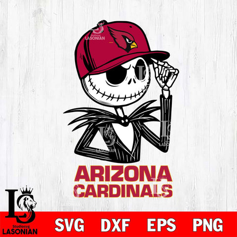Arizona Cardinals Jack Skellington 3 Halloween Svg Eps Dxf Png File, Digital Download, Instant Download