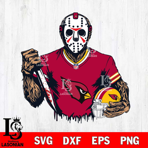 Arizona Cardinals Jason Voorhees Horror 5 Svg Eps Dxf Png File, NFL svg, Digital Download, Instant Download