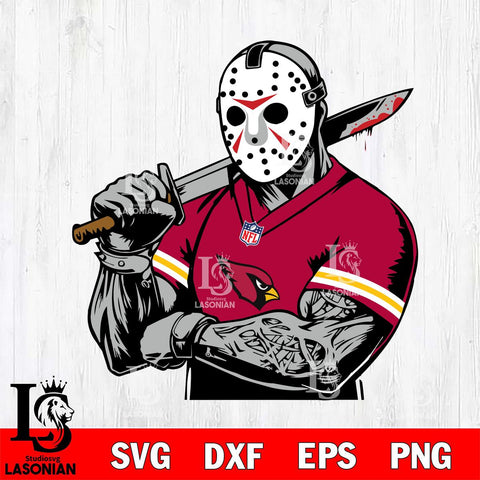 Arizona Cardinals Jason Voorhees Horror 6 Svg Eps Dxf Png File, NFL svg, Digital Download, Instant Download