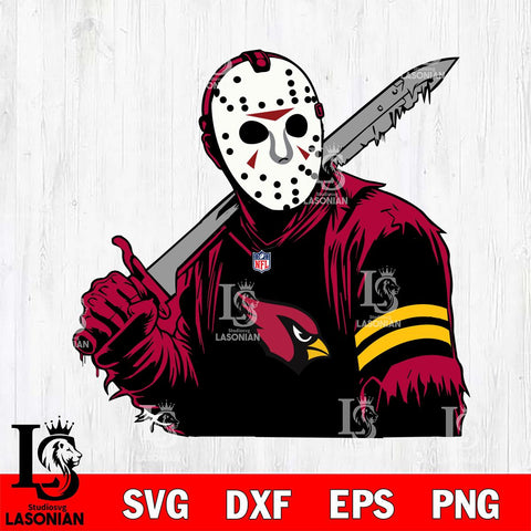 Arizona Cardinals Jason Voorhees Horror 7 Svg Eps Dxf Png File, NFL svg, Digital Download, Instant Download