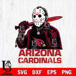 Arizona Cardinals Jason Voorhees Horror Halloween Svg Eps Dxf Png File, Digital Download, Instant Download