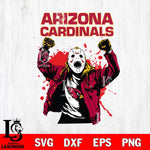 Arizona Cardinals Jason Voorhees Horror Halloween 3 Svg Eps Dxf Png File, Digital Download, Instant Download