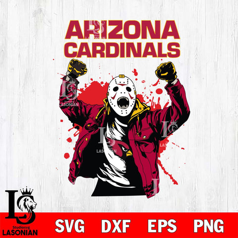 Arizona Cardinals Jason Voorhees Horror Halloween 3 Svg Eps Dxf Png File, Digital Download, Instant Download
