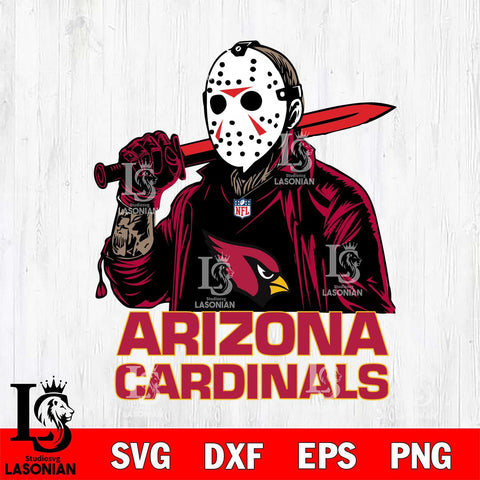 Arizona Cardinals Jason Voorhees Horror Halloween Svg Eps Dxf Png File, Digital Download, Instant Download
