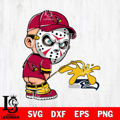 Arizona Cardinals Jason Voorhees Piss On Seattle Seahawks Svg Eps Dxf Png File, Digital Download, Instant Download
