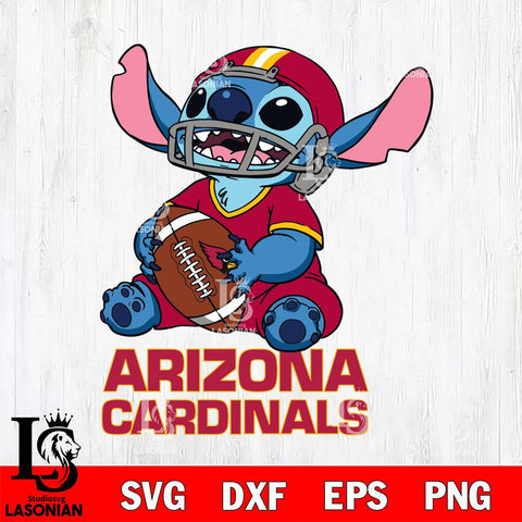 Arizona Cardinals Lilo and stitch Football SVG DXF EPS PNG FILE, Stitch File Cut,NFL Digital Download,Instant Download, Silhouette