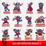 Arizona Cardinals Lilo and stitch Sport NFL Bundle 12 SVG DXF EPS PNG FILE,Bundle Stitch File Cut,NFL Digital Download,Instant Download, Silhouette