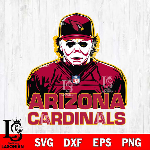 Arizona Cardinals Michael Myers Horror Halloween Svg Eps Dxf Png File, Digital Download, Instant Download