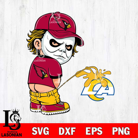 Arizona Cardinals Michael Myers Piss On Los Angeles Rams Svg Eps Dxf Png File, Digital Download, Instant Download