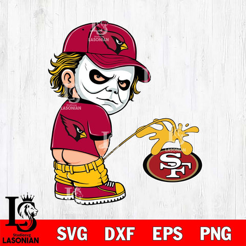 Arizona Cardinals Michael Myers Piss On San Francisco 49ers Svg Eps Dxf Png File, Digital Download, Instant Download