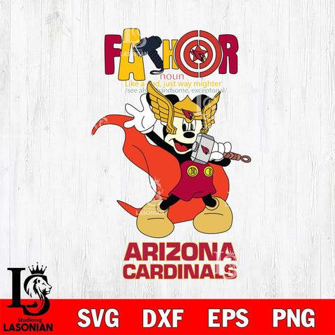 Arizona Cardinals Mickey Father Sport Svg Eps Dxf Png File, NFL File Cut,Digital Download,Instant Download,Disney Svg Files