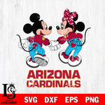 Arizona Cardinals Mickey Minnie Valentine Rugby Svg Eps Dxf Png File, Digital Download ,Instant Download, Cricut File